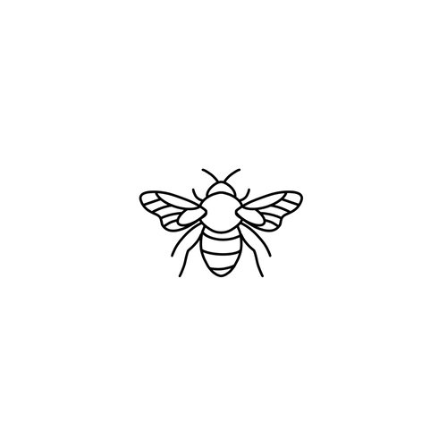 Minimalistische Biene