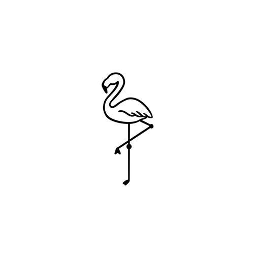 Minimalistischer Flamingo