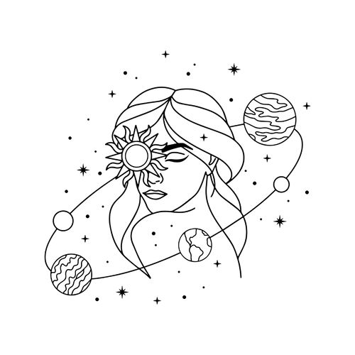 Konstellation Frau