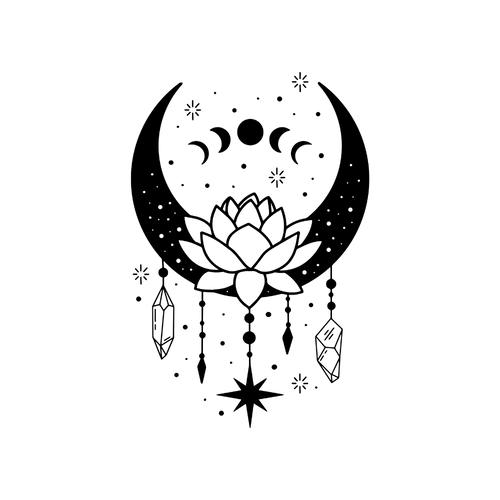 Kristalliner Lotusmond