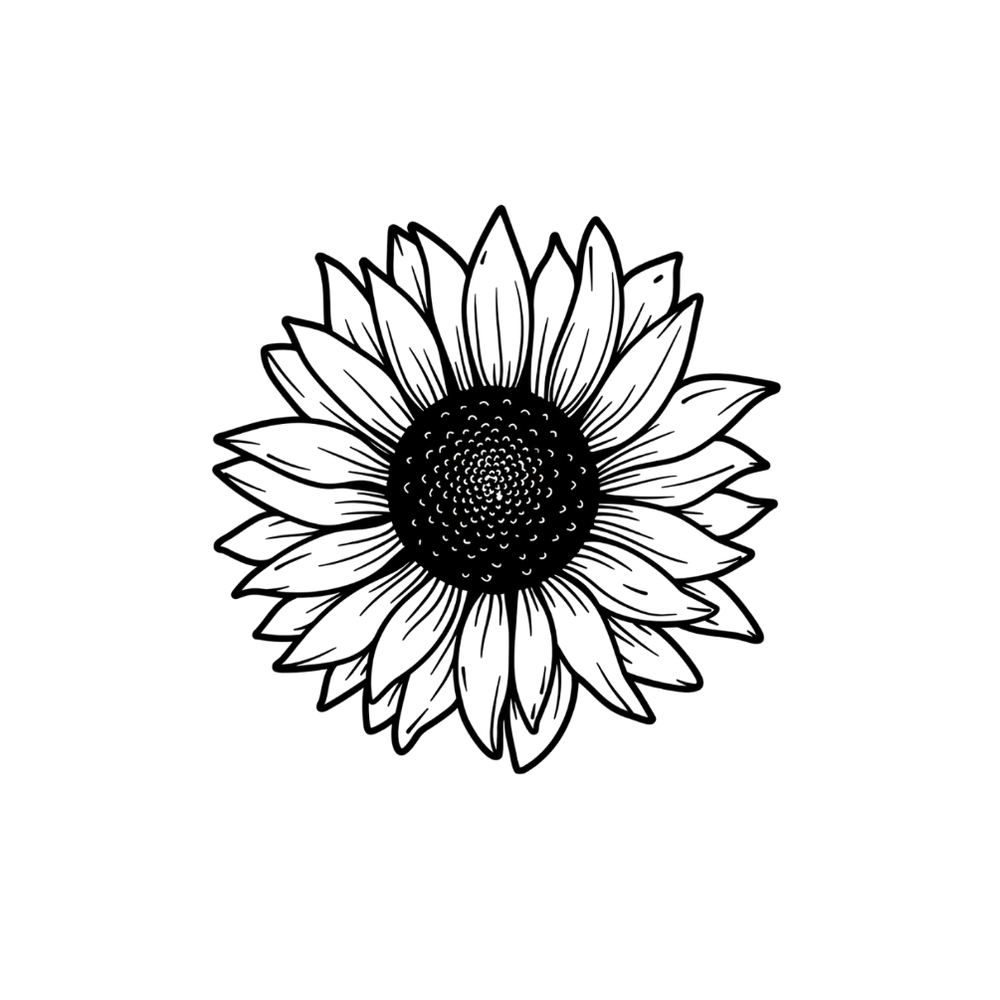 Minimalistische Sonnenblume