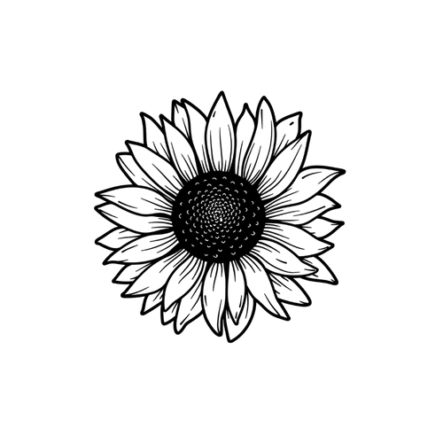 Minimalistische Sonnenblume