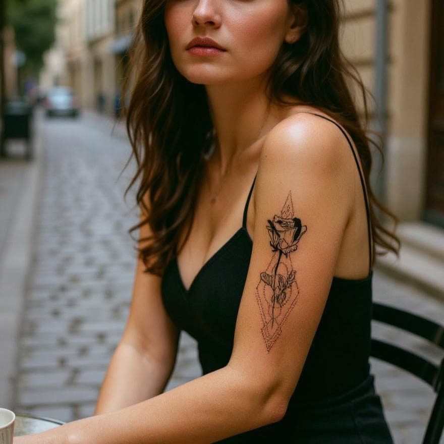 Geometrische ewige Rose 