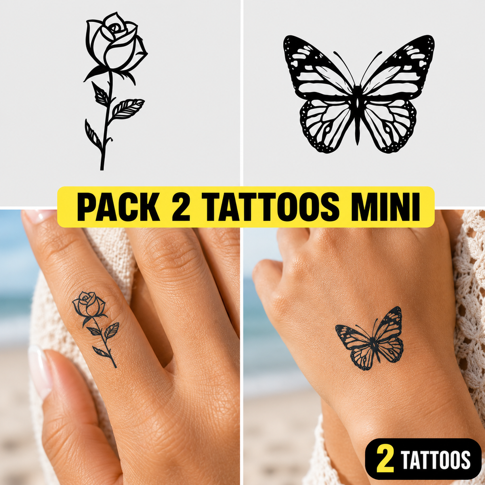 Rose und Schmetterling