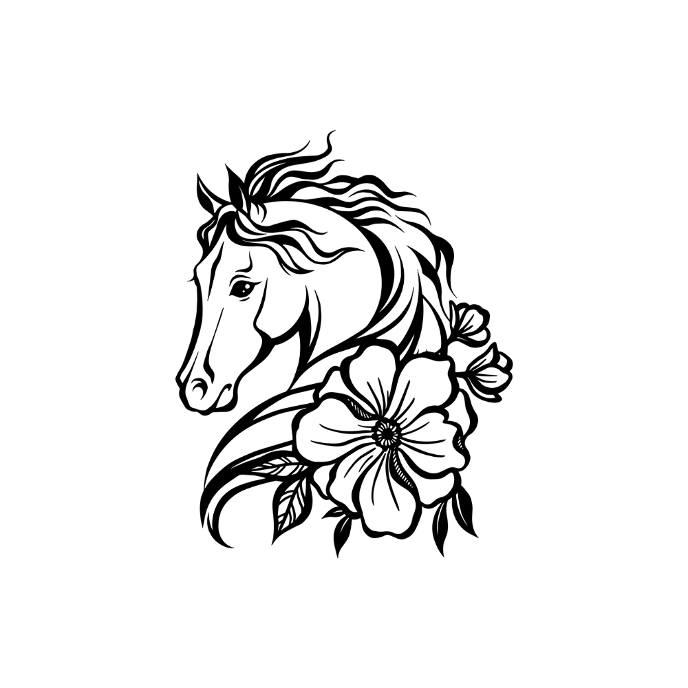 Pferd Blume