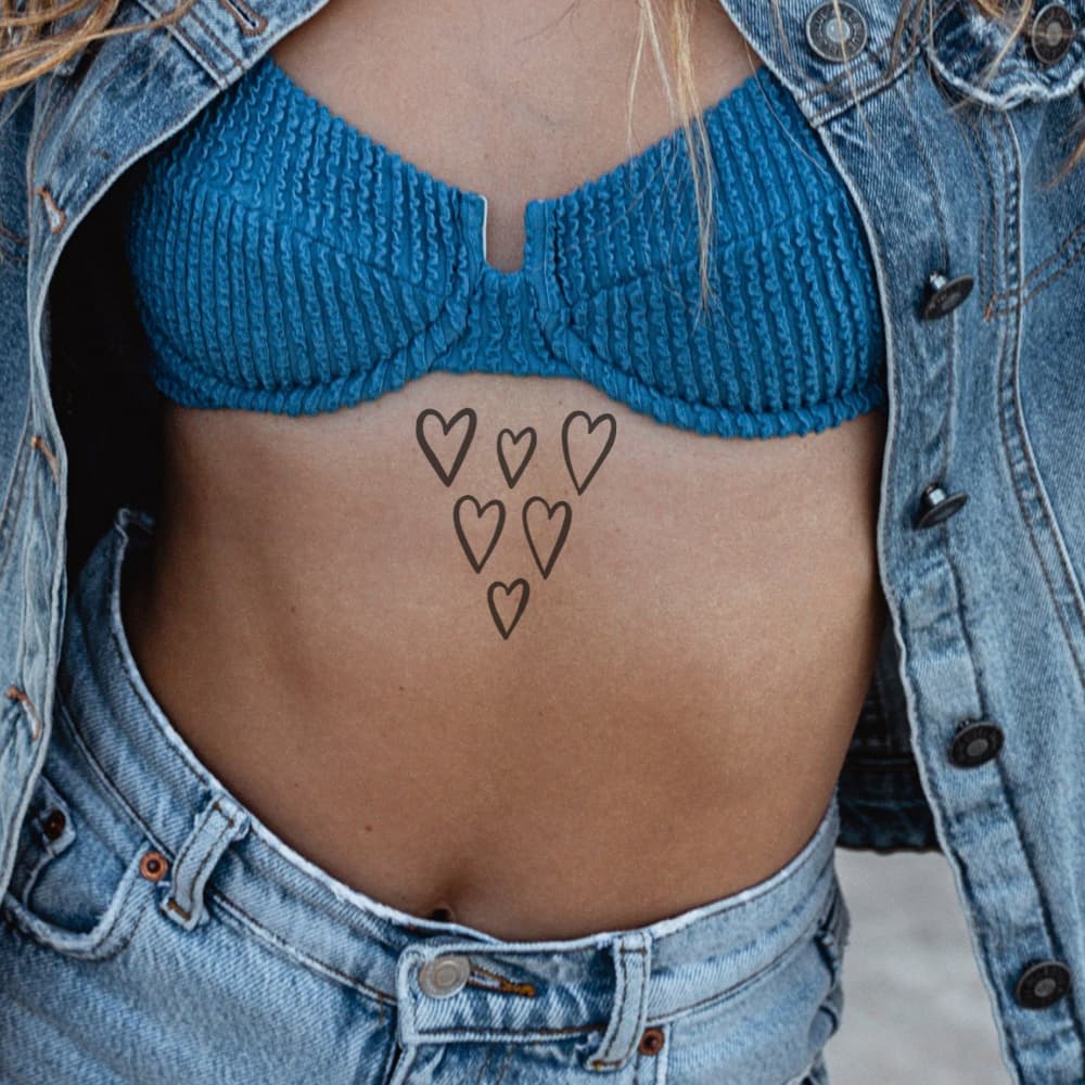 Tatouage coeur pour femme tattoo éphémère