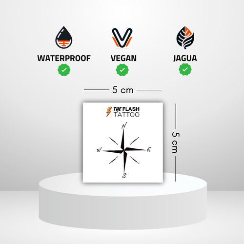 Tatouage ephemere boussole