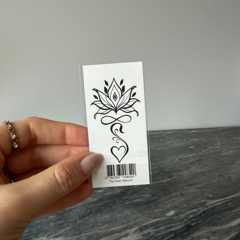 Idée tatouage éphémère spirituel unalome coeur