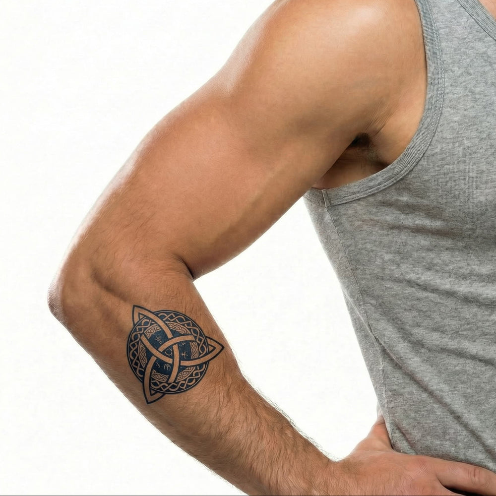 Tatouage ephemere triquetra pour homme