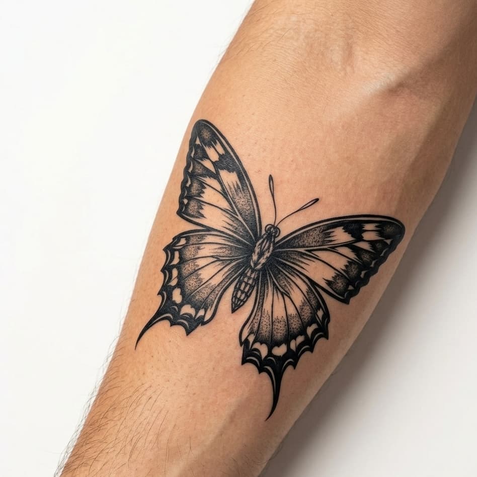Schwarzer Schmetterling