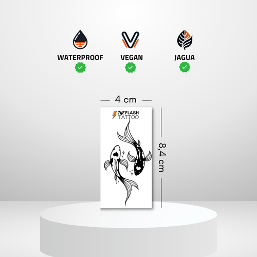 Tatouage éphémère carpe koi