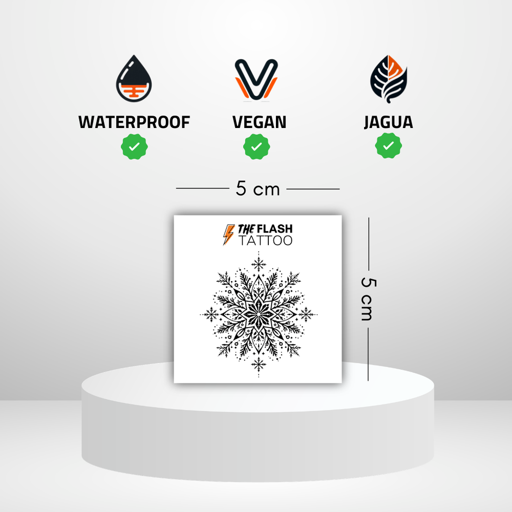 Tatouage éphémère flocon de neige