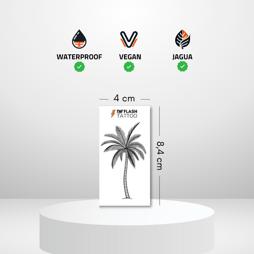 Tatouage ephemere palmier réaliste pour homme et pour femme 